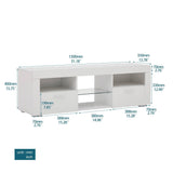 Yiekholo Modern/Contemporary White Tv Cabinet (Accommodates TVs up to 55-in)