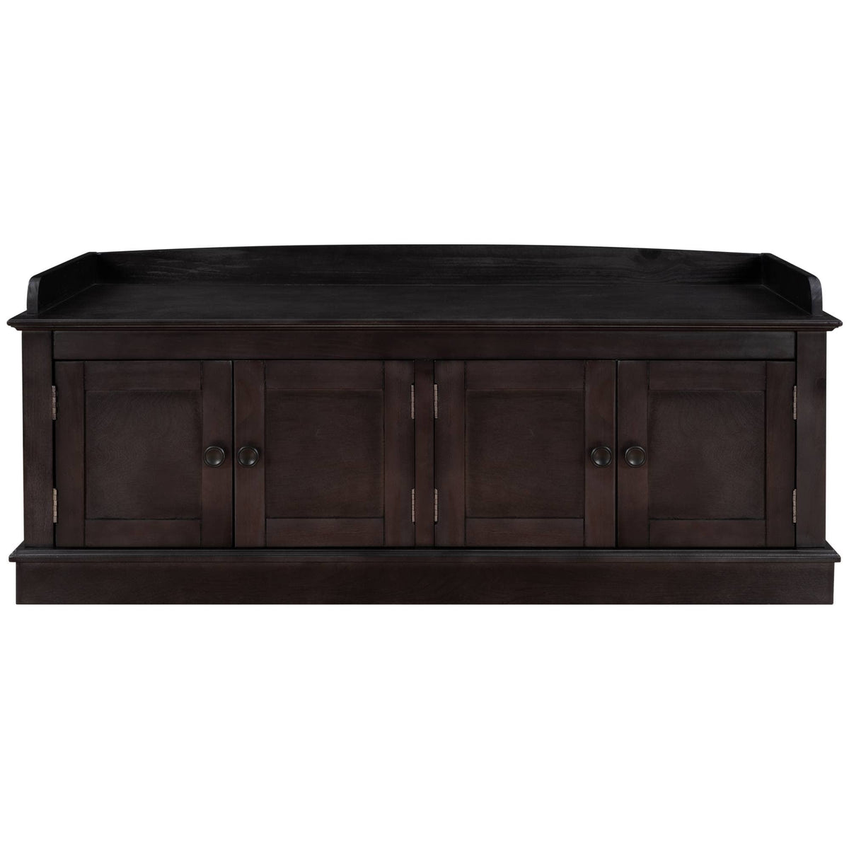 Yiekholo Casual Espresso Accent Bench with Storage Bench 42.7-in x 16-in x 17.4-in