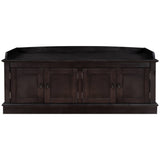 Yiekholo Casual Espresso Accent Bench with Storage Bench 42.7-in x 16-in x 17.4-in