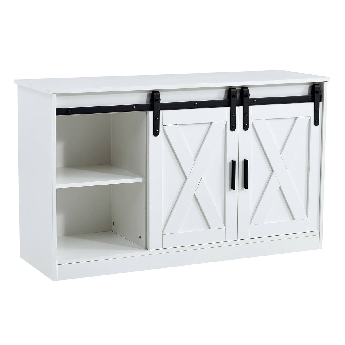Yiekholo Modern/Contemporary Black Tv Cabinet (Accommodates TVs up to 65-in)
