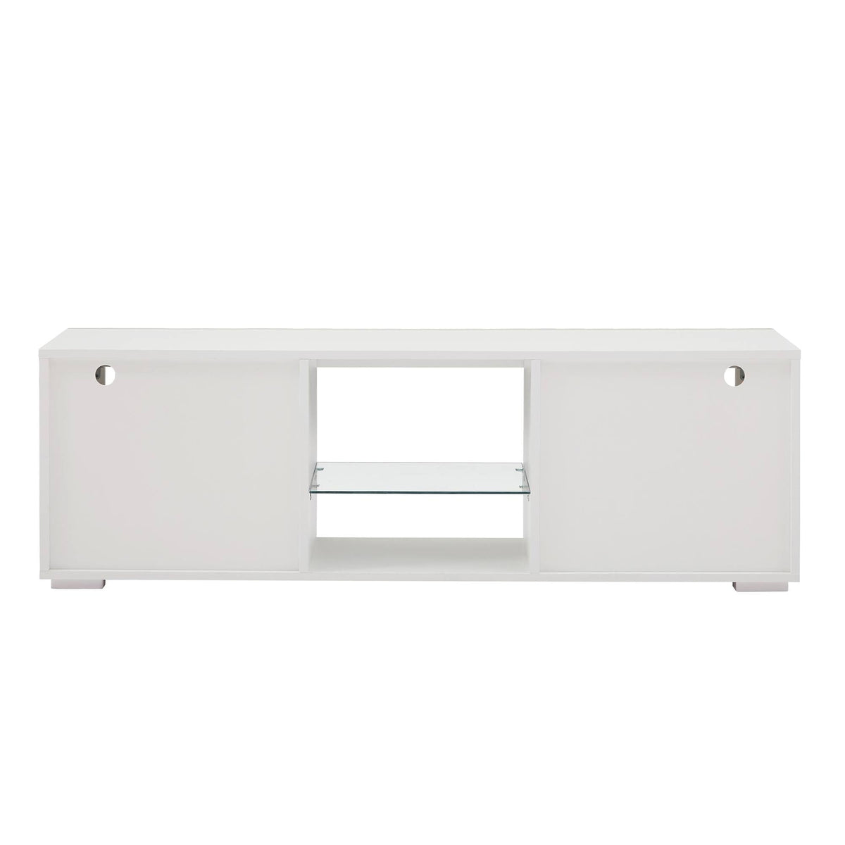 Yiekholo Modern/Contemporary White Tv Cabinet (Accommodates TVs up to 55-in)