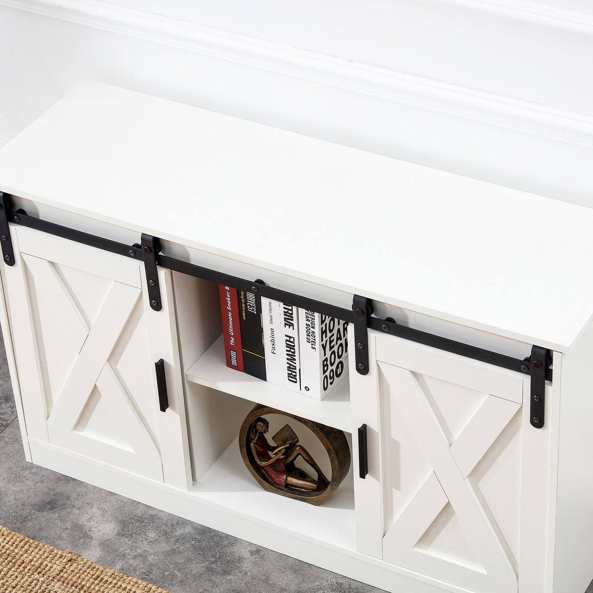 Yiekholo Modern/Contemporary Black Tv Cabinet (Accommodates TVs up to 65-in)