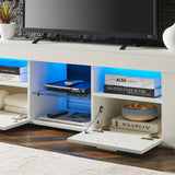 Yiekholo Modern/Contemporary White Tv Cabinet (Accommodates TVs up to 55-in)