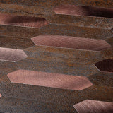 Apollo Tile Brisk Copper 12-in x 12-in Brushed PVC Hexagon Peel and Stick Wall Tile (10-sq. ft/ Carton)
