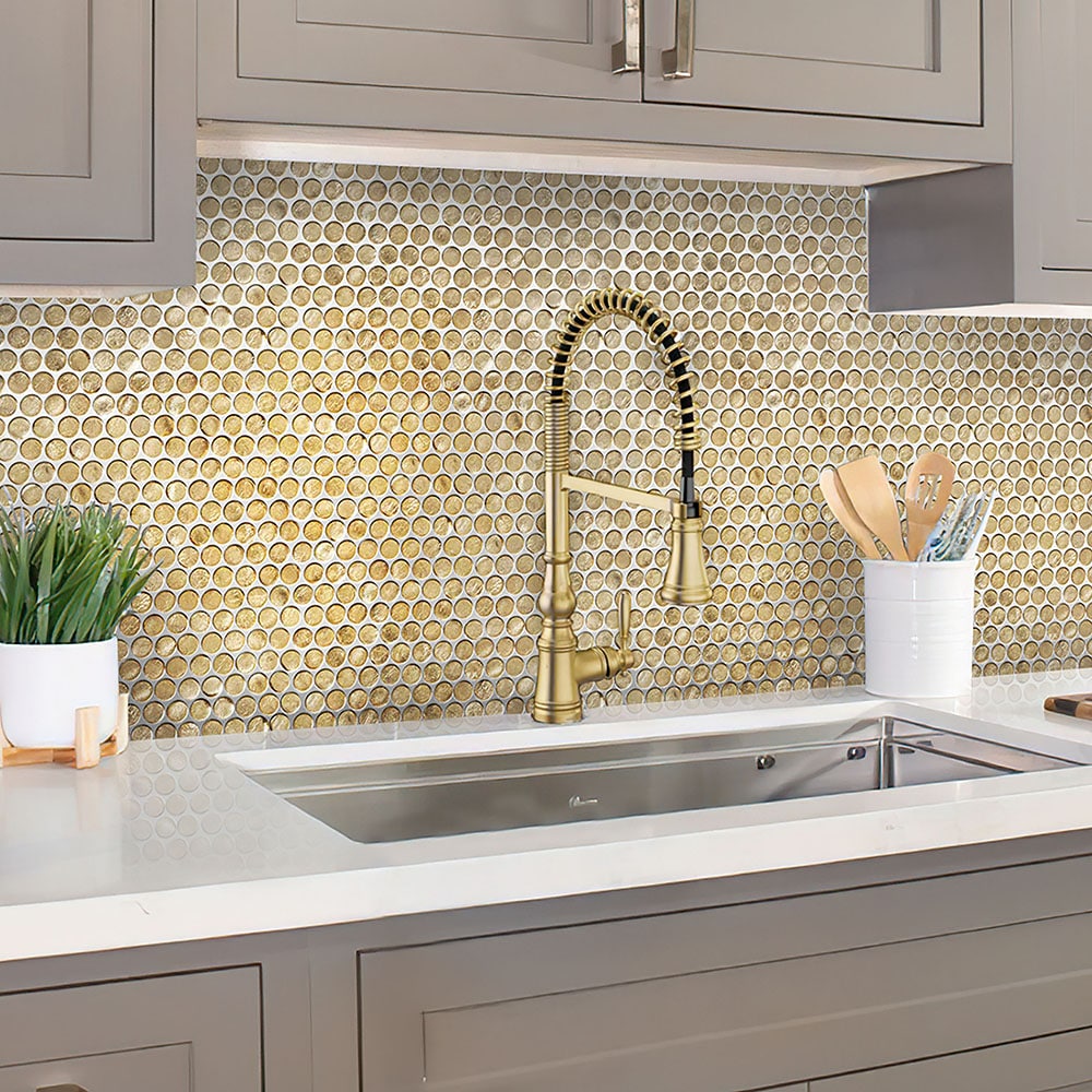 Apollo Tile Brisk Beige 11-in x 11-in Brushed PVC Hexagon Peel and Stick Wall Tile (8.79-sq. ft/ Carton)
