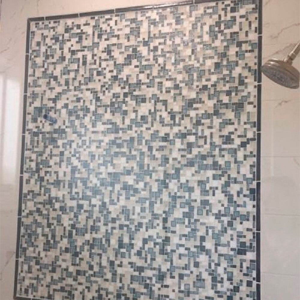 Apollo Tile Majeste Gray 12-in x 12-in Glossy Glass Mixed Pattern Patterned Floor and Wall Tile (8.1-sq. ft/ Carton)