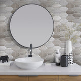 Apollo Tile Sparta Wooden Gray 12-in x 12-in Polished Natural Stone Marble Hexagon Wood Look Floor and Wall Tile (4.66-sq. ft/ Carton)