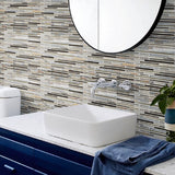 Apollo Tile Gray Brown 11-in x 11-in Polished Glass Stone Marble Mixed Pattern Wall Tile (4.83-sq. ft/ Carton)