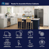 Project Source Omaha Unfinished 36-in W x 34.5-in H x 24.5-in D Unfinished Poplar 1-Drawer Base Ready To Assemble Cabinet (Recessed Panel Shaker Style)