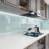 Giorbello Classic Premium Baby Blue 3-in x 6-in Glossy Glass Subway Wall Tile (5-sq. ft/ Carton)