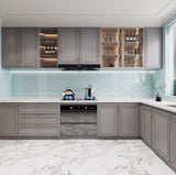 Giorbello (Sample) 3x6 Glass Subway Tiles Baby Blue 3-in x 6-in Glossy Glass Brick Subway Wall Tile