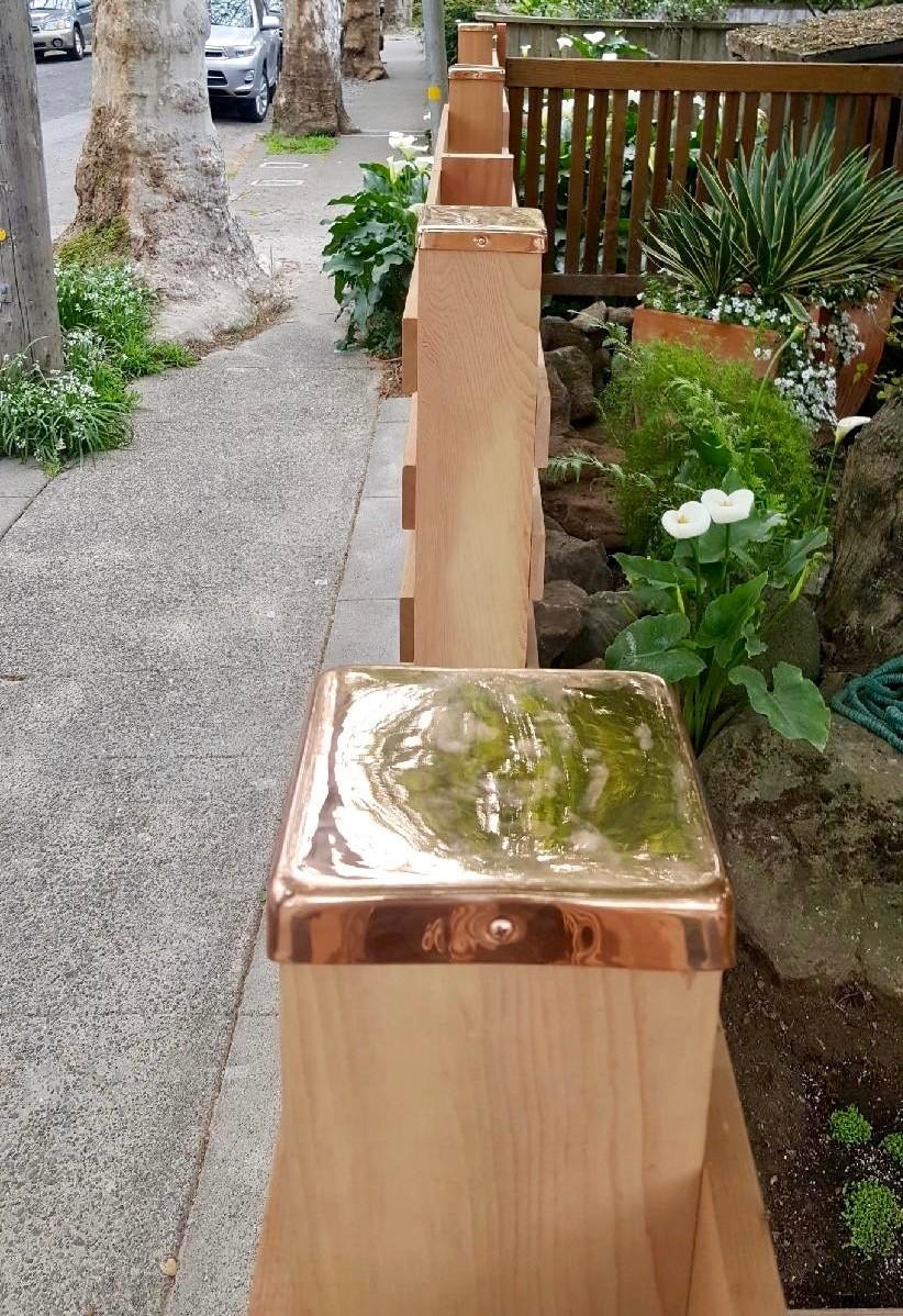 PERMAKAP 4-in x 6-in Flat Top Solid Polished Copper Deck Post Cap