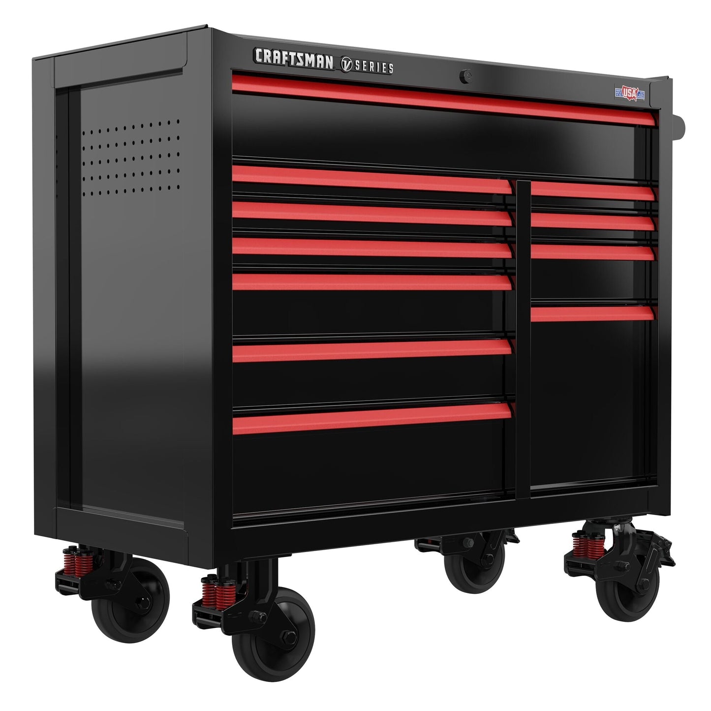 CRAFTSMAN V-Series 41-Inch Rolling Tool Cabinet with 11 Drawers - Black