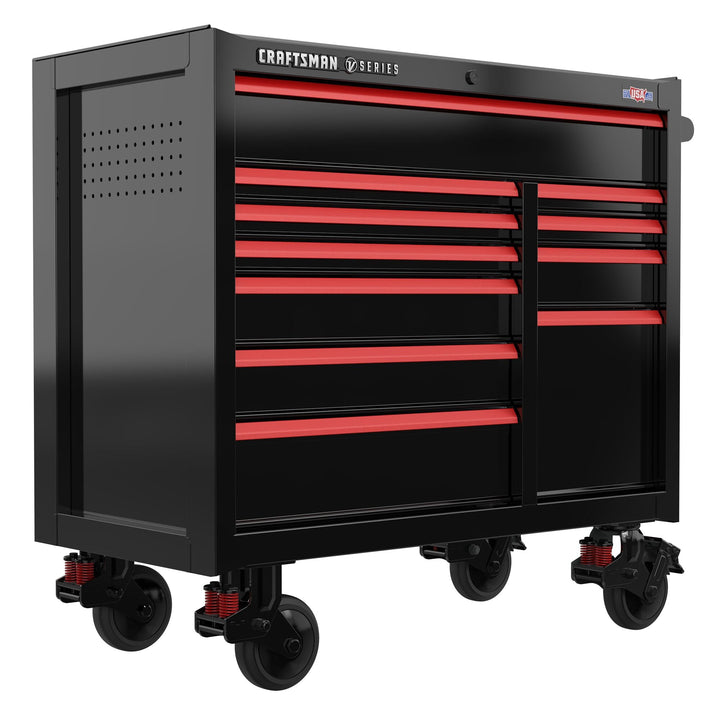 CRAFTSMAN V-Series 41-in W x 40-in H 11-Drawer Steel Rolling Tool Cabinet (Black)