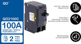 Schneider Electric Square D QO 100 Amp 2-Pole Circuit Breaker