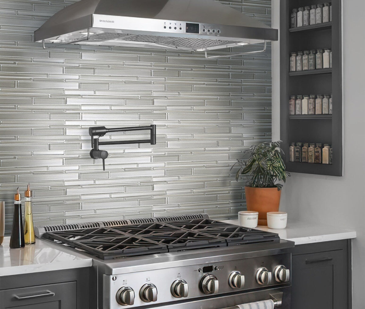Apollo Tile Glacier White 12-in x 12-in Honed Glass Linear Patterned Floor and Wall Tile (5-sq. ft/ Carton)