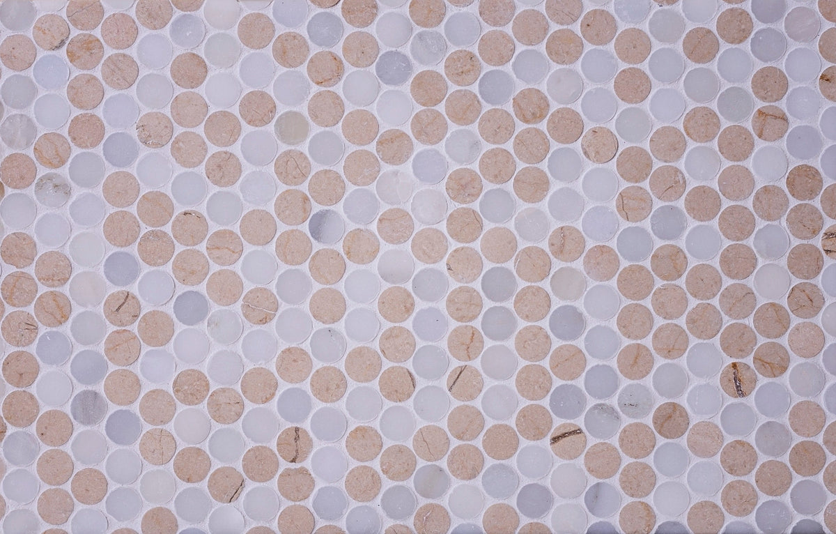 Apollo Tile (Sample) Floor and Wall Tile Gray and Beige 4-in x 4-in Polished Marble Floor and Wall Tile