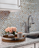 Apollo Tile Gold 12-in x 12-in Polished Glass; Metal; Stone Marble Uniform Squares Wall Tile (5-sq. ft/ Carton)