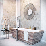 Apollo Tile Aloha Beige 12-in x 12-in Matte Recycled Glass Herringbone Floor and Wall Tile (9.63-sq. ft/ Carton)