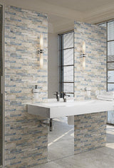 Apollo Tile Beige and Gray 11-in x 12-in Matte Recycled Glass Brick Wood Look Wall Tile (9.18-sq. ft/ Carton)