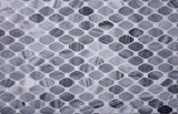 Apollo Tile Indigo Gray and White 12-in x 12-in Polished Natural Stone Marble Octagon Dot Patterned Floor and Wall Tile (5.08-sq. ft/ Carton)