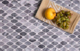 Apollo Tile Indigo Gray and White 12-in x 12-in Polished Natural Stone Marble Octagon Dot Patterned Floor and Wall Tile (5.08-sq. ft/ Carton)