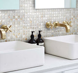 Apollo Tile Jewelicious Pearl White Natural Shell 12-in x 12-in Polished Natural Shell Uniform Squares Patterned Floor and Wall Tile (20-sq. ft/ Carton)