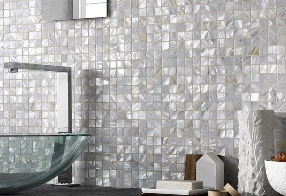 Apollo Tile Jewelicious Pearl White Natural Shell 12-in x 12-in Polished Natural Shell Uniform Squares Patterned Floor and Wall Tile (20-sq. ft/ Carton)
