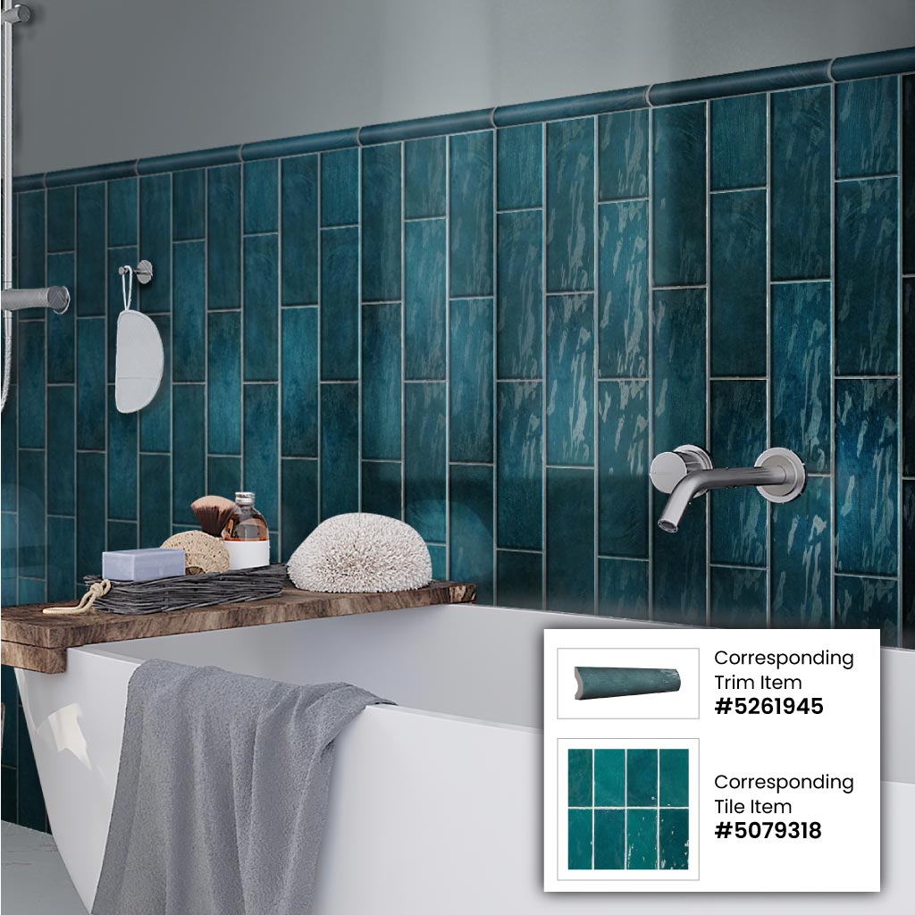 Apollo Tile Duchess Green 2-1/2-in x 8-in Glossy Ceramic Subway Wall Tile (5.38-sq. ft/ Carton)