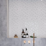 Apollo Tile White 12-in x 12-in Polished Recycled Glass Honeycomb Patterned Floor and Wall Tile (4.92-sq. ft/ Carton)