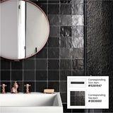 Apollo Tile Duchess Black 4-in x 4-in Glossy Ceramic Wall Tile (5.38-sq. ft/ Carton)