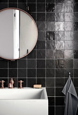 Apollo Tile Duchess Black 4-in x 4-in Glossy Ceramic Wall Tile (5.38-sq. ft/ Carton)