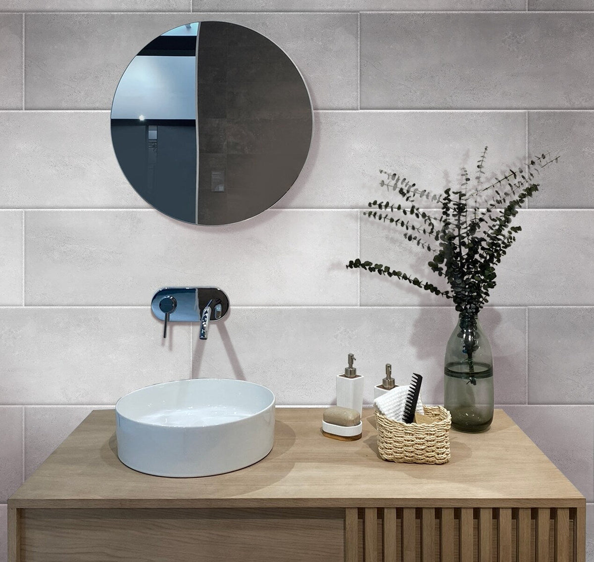 Apollo Tile Gray 12-in x 40-in Matte Ceramic Marble Look Floor and Wall Tile (19.11-sq. ft/ Carton)