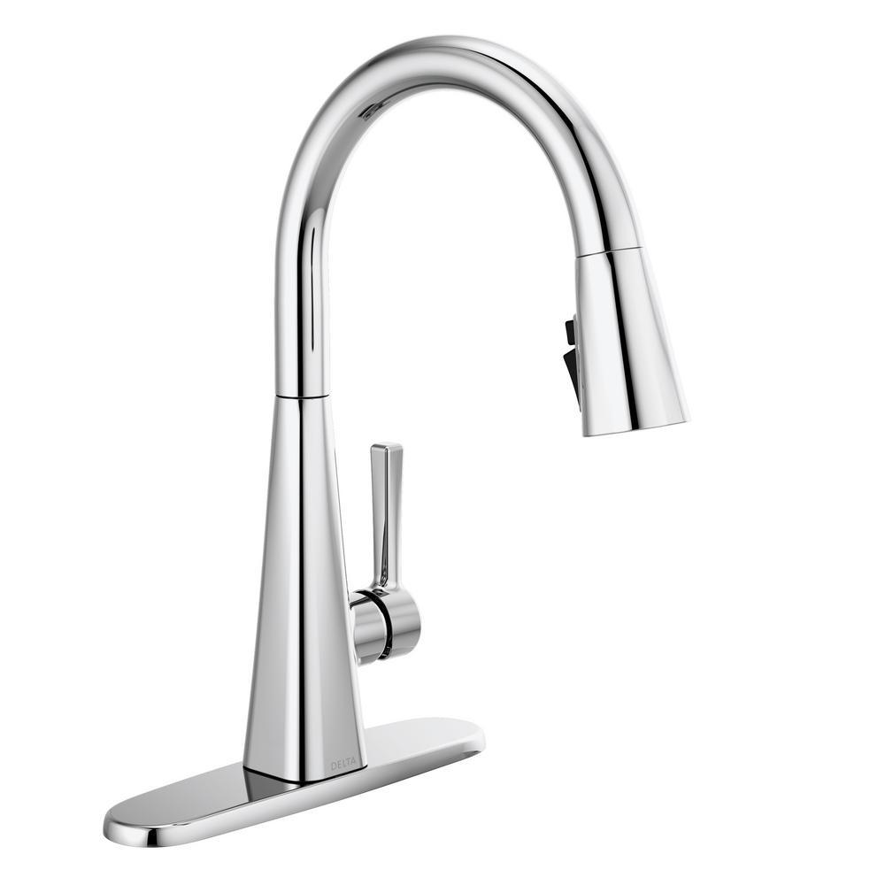 Lenta Single-Handle Pull-Down Sprayer Kitchen Faucet with ShieldSpray Technology SpotShield Stainless - Super Arbor