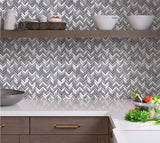 Apollo Tile Alabaster Gray; White 12-in x 12-in Glossy Recycled Glass Mixed Pattern Patterned Floor and Wall Tile (9.75-sq. ft/ Carton)