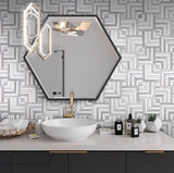 Apollo Tile Zebra Fossil Gray 10-in x 10-in Polished Composite Patterned Floor and Wall Tile (3.47-sq. ft/ Carton)