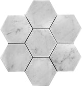 Apollo Tile (Sample) Heritage White 10-in x 10-in Honed Marble Honeycomb Patterned Floor and Wall Tile