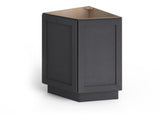 Valleywood Cabinetry 24-in W x 34.5-in H x 24-in D Ideal Gray Birch Diagonal Corner Base Ready To Assemble Plywood Cabinet (Flat Panel Shaker Style)