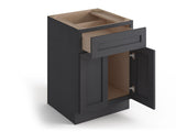 Valleywood Cabinetry 27-in W x 34.5-in H x 24-in D Ideal Gray Birch 1-Drawer Base Ready To Assemble Plywood Cabinet (Flat Panel Shaker Style)