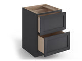 Valleywood Cabinetry 30-in W x 34.5-in H x 24-in D Ideal Gray Birch 2-Drawer Base Ready To Assemble Plywood Cabinet (Flat Panel Style)