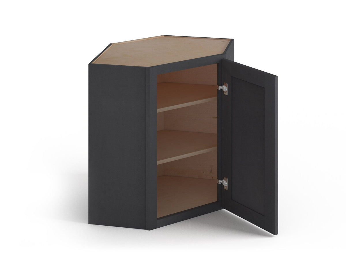 Valleywood Cabinetry 27-in W x 42-in H x 27-in D Ideal Gray Birch Diagonal Corner Wall Ready To Assemble Plywood Cabinet (Flat Panel Shaker Style)