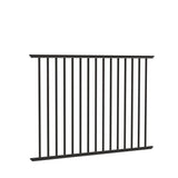 Freedom Easton 4-ft H x 6-ft W Black Aluminum Spaced Picket Flat-top Decorative Fence Panel