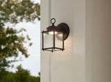 Portfolio Wall Lantern 8.25-in H Black LED Outdoor Wall Light