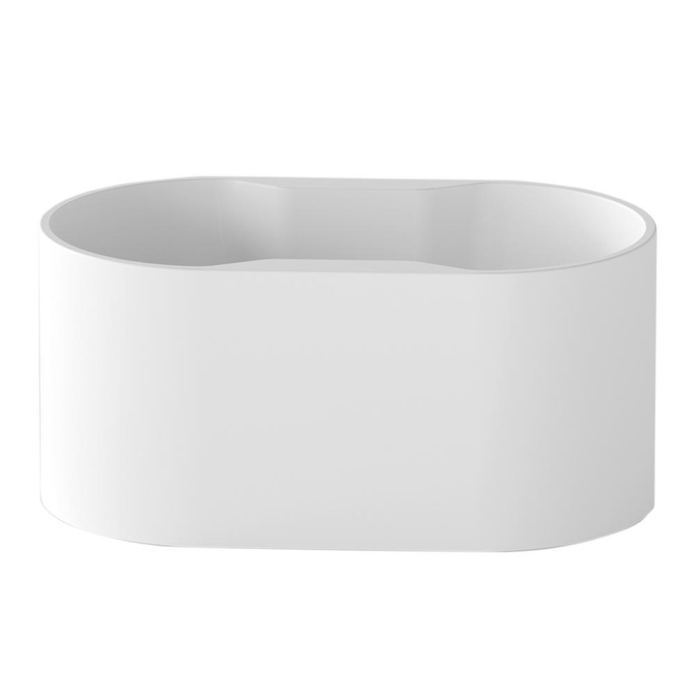 Palmer 56 in. Acrylic Flatbottom Freestanding Bathtub in White - Super Arbor