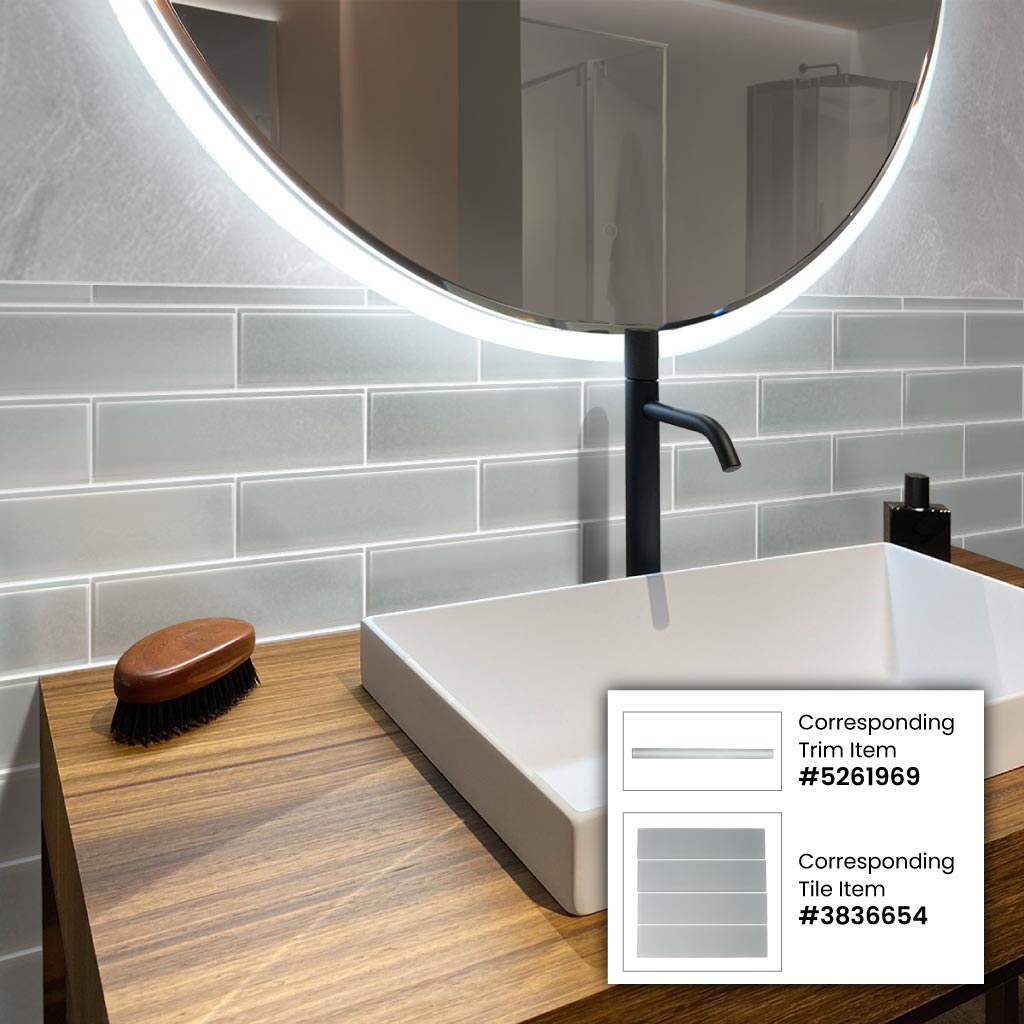 Apollo Tile Gray 3-in x 12-in Matte Glass Brick Subway Wall Tile (5-sq. ft/ Carton)