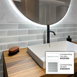 Apollo Tile Gray 3-in x 12-in Matte Glass Brick Subway Wall Tile (5-sq. ft/ Carton)