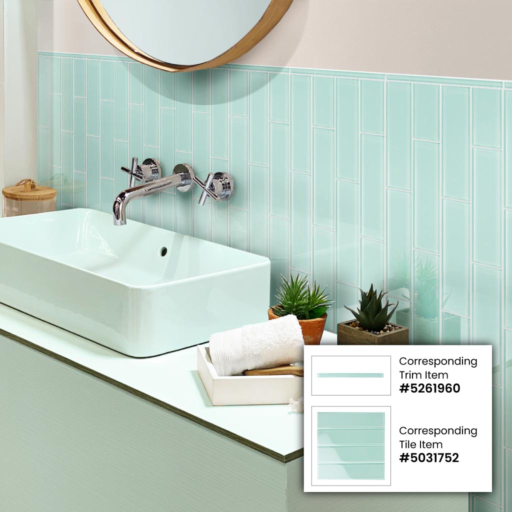 Apollo Tile Colorway Cadet Blue 3-in x 12-in Glossy Glass Brick Subway Wall Tile (5-sq. ft/ Carton)
