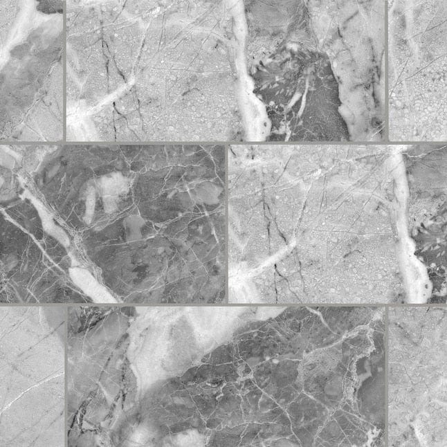 Origin 21 White/Grey 12-in x 24-in Polished Porcelain Marble Look Floor and Wall Tile (1.937-sq. ft/ Piece)