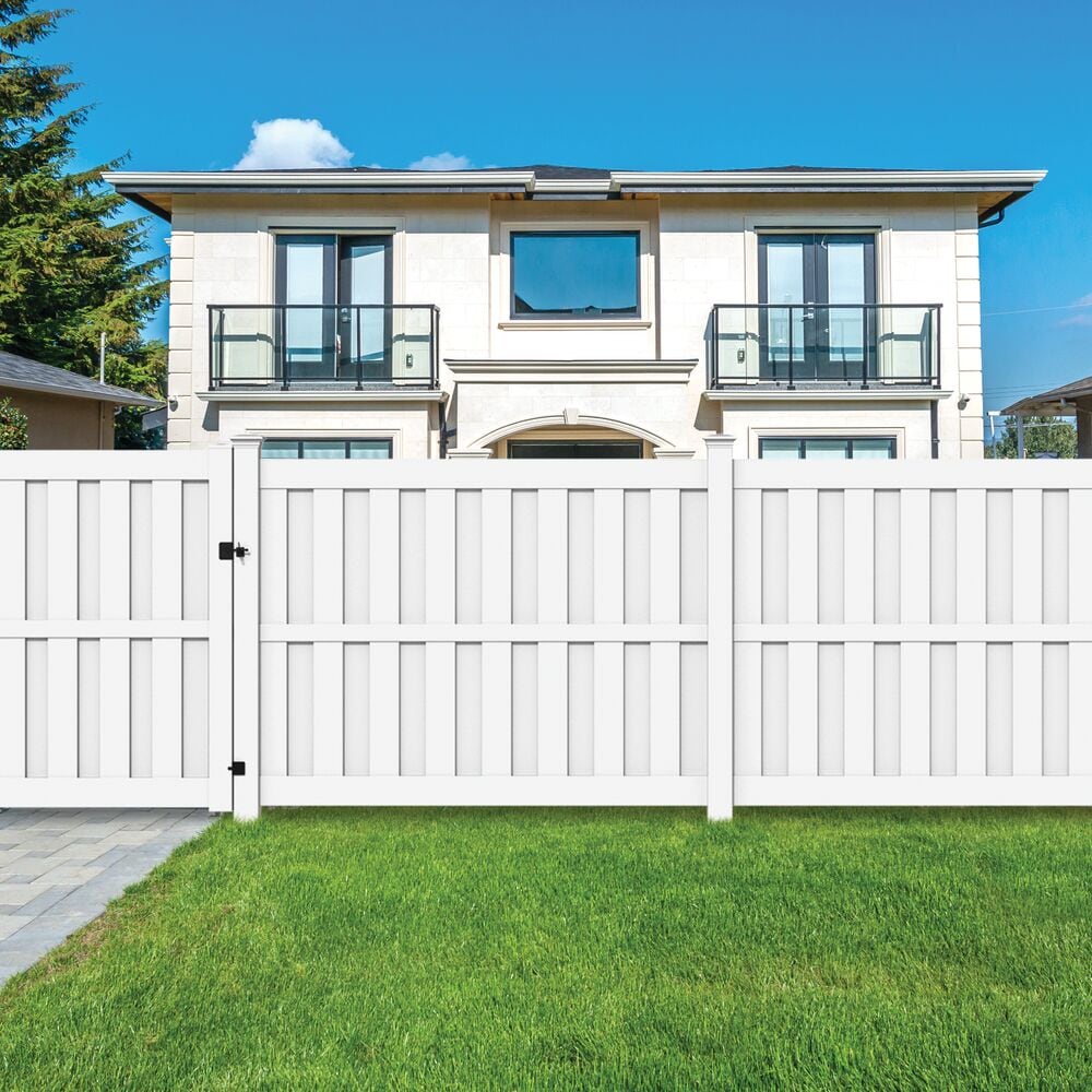 Freedom Birchdale 9-ft H x 5-in W White Vinyl Line Fence Post (Unassembled)