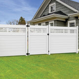 Freedom Barington/Newbeck DSP 6-ft H x 5-ft W White Vinyl Flat-top Fence Gate (Unassembled)